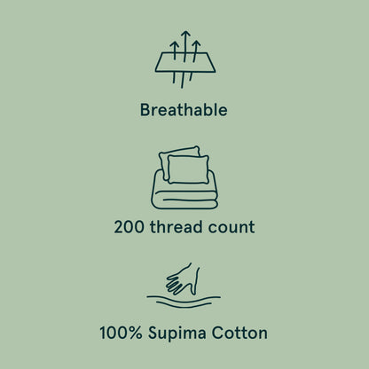 The Tuft and Needle Classic Percale Sheet Set, benefit details  || color: Sage
