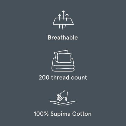 The Tuft and Needle Classic Percale Sheet Set, benefit details  || color: Slate

