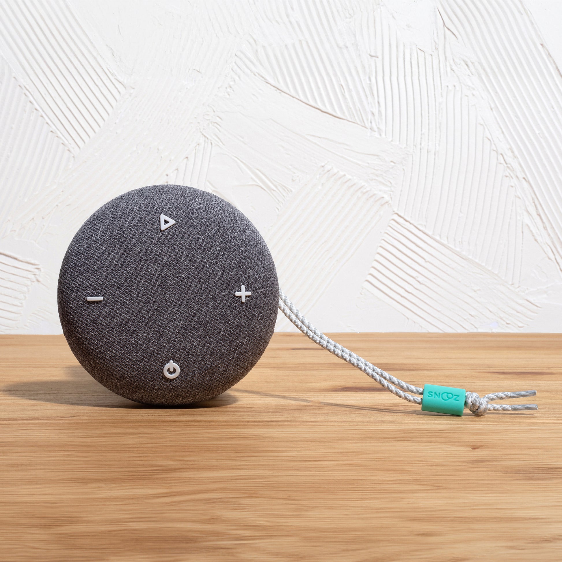 Closeup of the Snooz Go Travel White Noise Machine