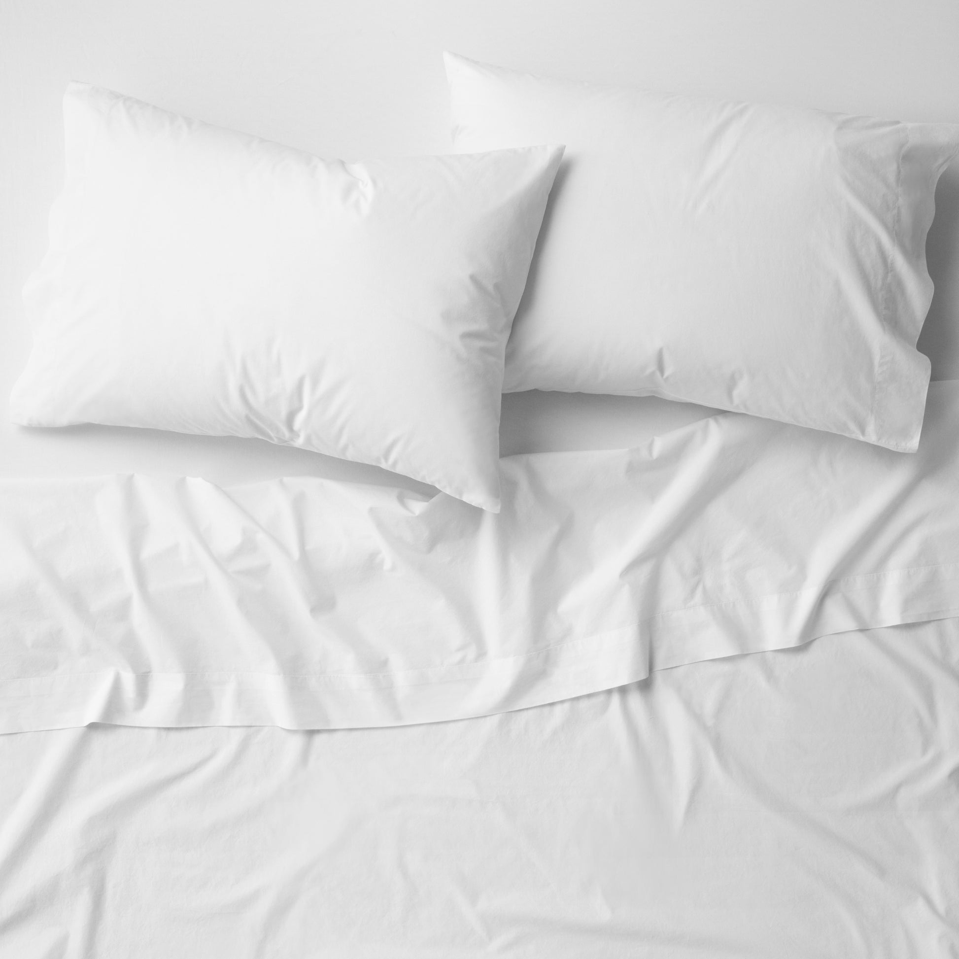 Cloud colored Percale Sheets set