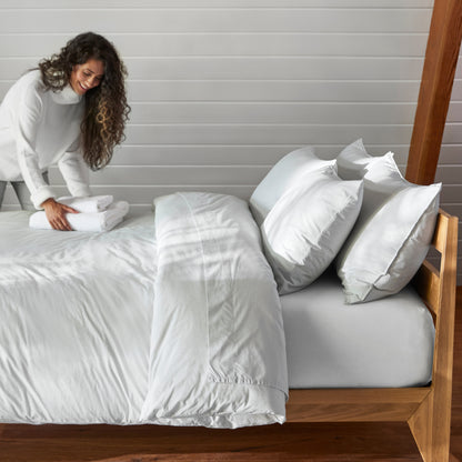Percale Duvet Cover Set - Glacier (OOS)
