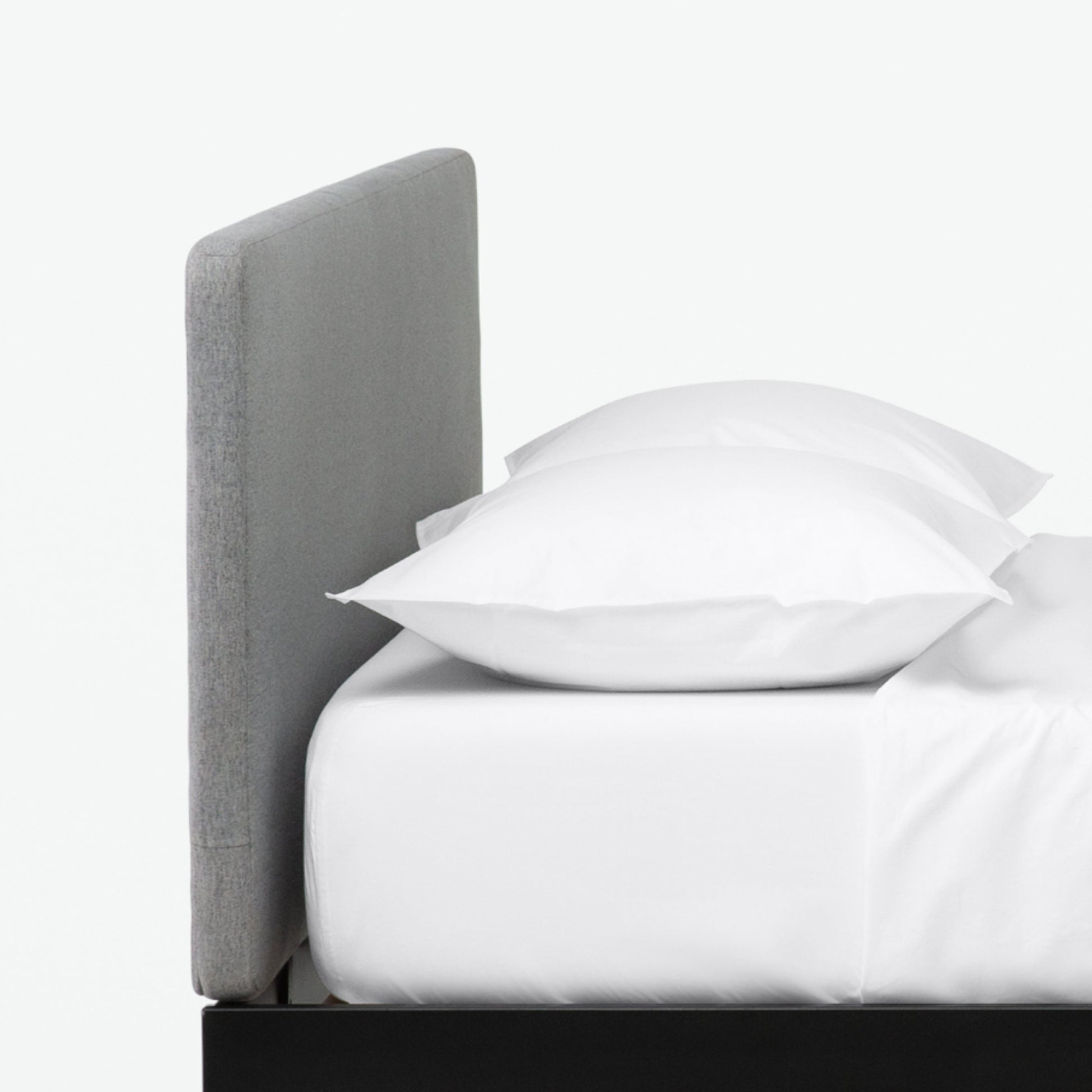Gray minimalist and modern upholstered headboard 