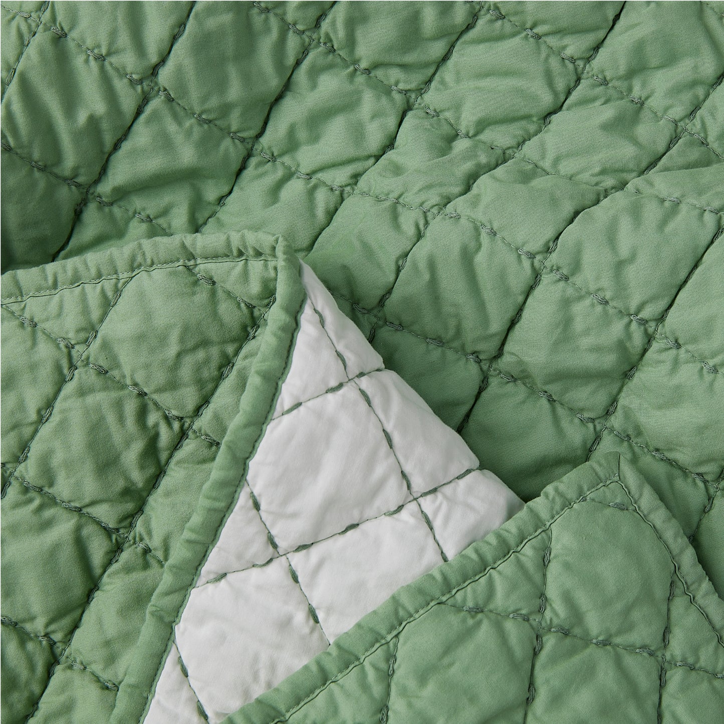 Percale Quilt - Basil