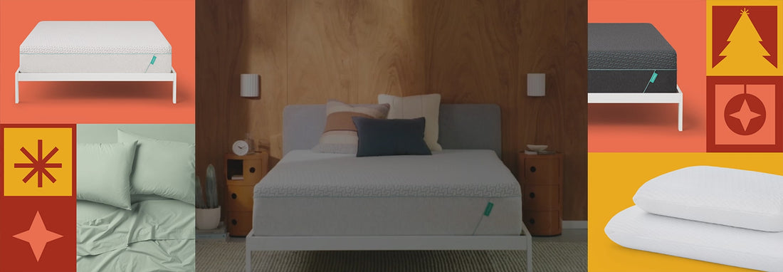 Video of Tuft & Needle mattresses with a man and woman laying on them showing the comfort of each