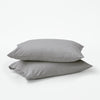 The Tuft and Needle Organic Jersey Pillowcase set on 2 pillows||color:stone